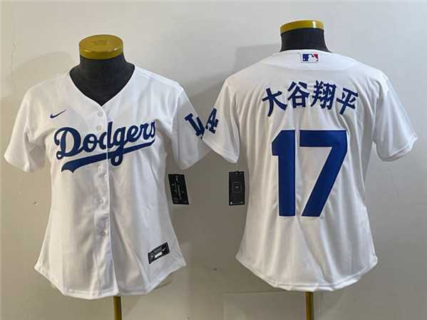 Youth Los Angeles Dodgers #17 Shohei Ohtani White Stitched Baseball Jersey